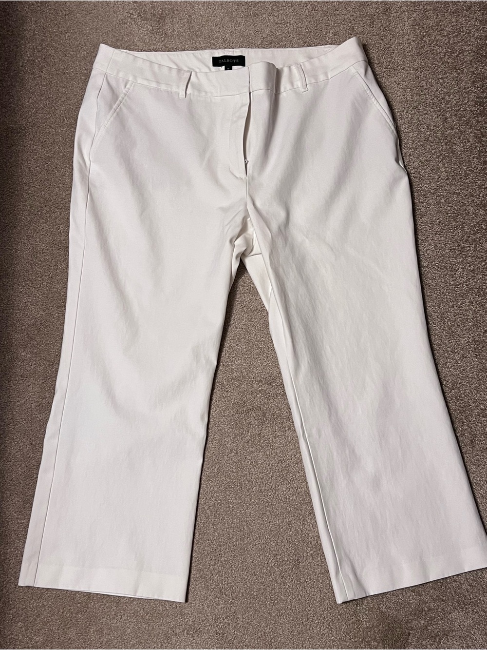 Talbots White Cropped Women’s Dress Pant